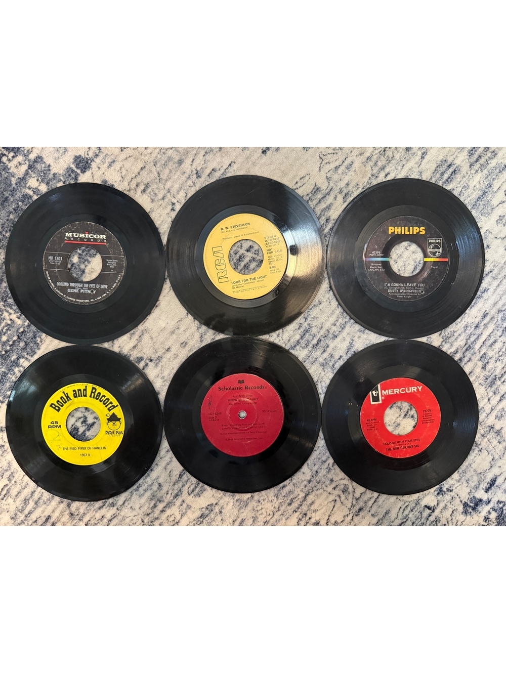 Lot of 6 Vintage 45 RPM Records Dusty Springfield Gene Pitney RCA